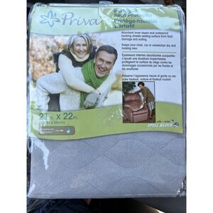 PRIVA Ultra Sheet Protector  21in. X  22in. Spill Block Soft Quilted Gray